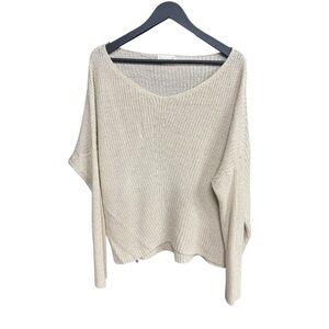 Dreamers V-Neck Sweater in Cream I Size: M/L